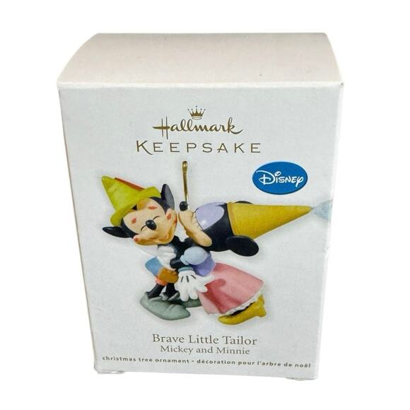 Hallmark Christmas Ornament Disney Mickey Minnie Mouse Brave Little Tailor 2011 - Picture 1 of 6